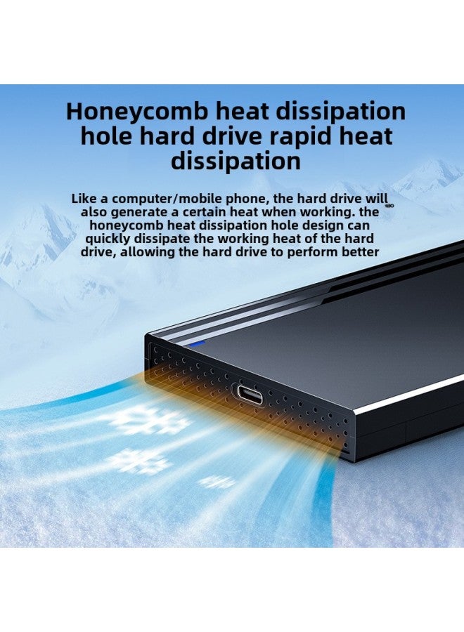 Tiger 2.5 Mobile Hard Disk Box SATA To USB3.0 Type-C External Mechanical Solid State Universal-Color: True 5gbps* See-through Design - Image 4